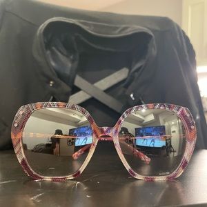 Never used authentic Missoni fabric oversized sunglasses